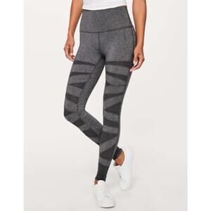 Lululemon Wunder Under Pant Hi-Rise Special Edition Tech Mesh Heathered Black